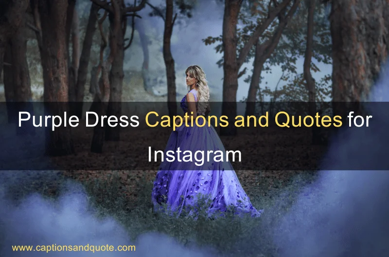Purple Dress Captions and Quotes for Instagram