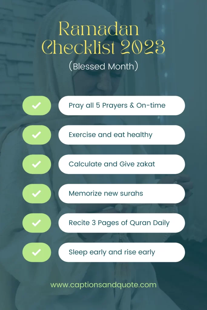 Ramadan Checklist 2023