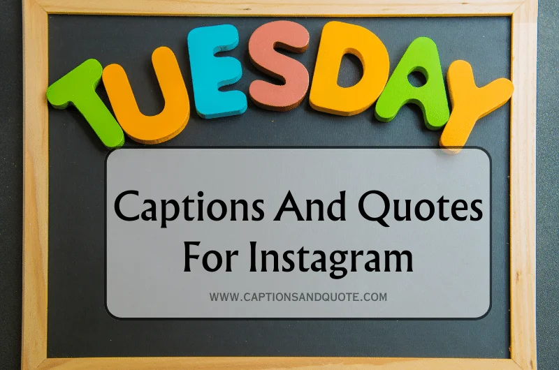 Tuesday Captions And Quotes For Instagram