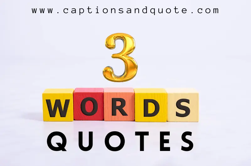 390+ Three Word Quotes (Motivational, Love, Best 3 Words Captions)