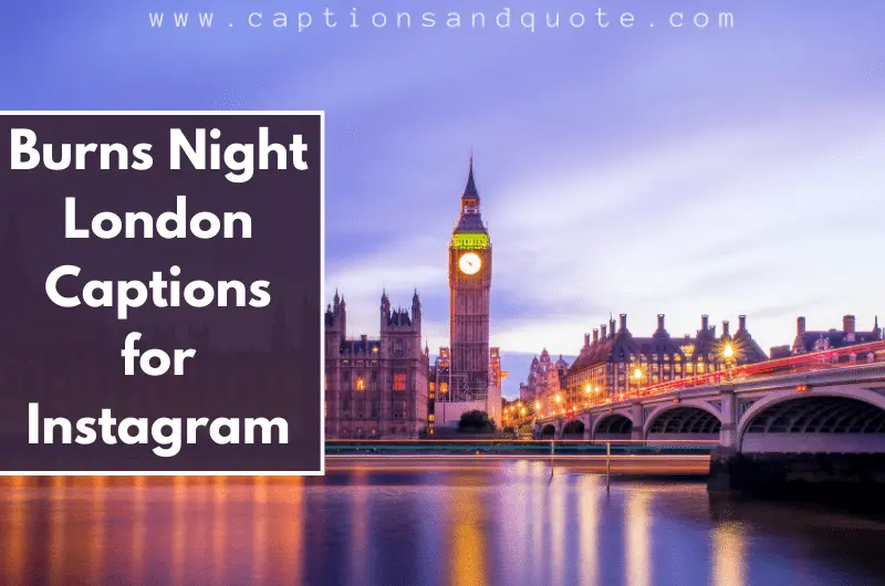 Burns Night London Captions for Instagram