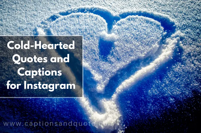 Cold-Hearted Quotes and Captions for Instagram