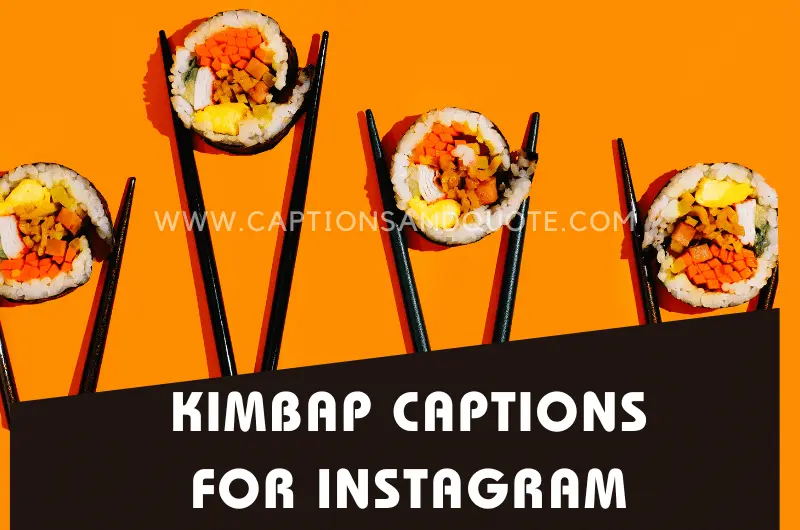 Kimbap Captions for Instagram