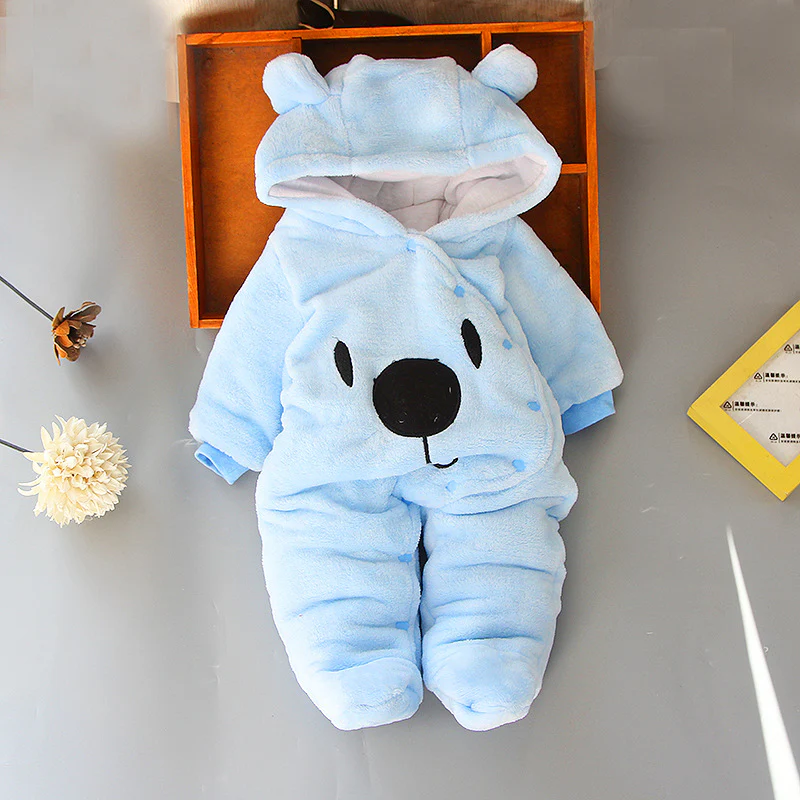 Bear Design Long Sleeve Baby Jumpsuit